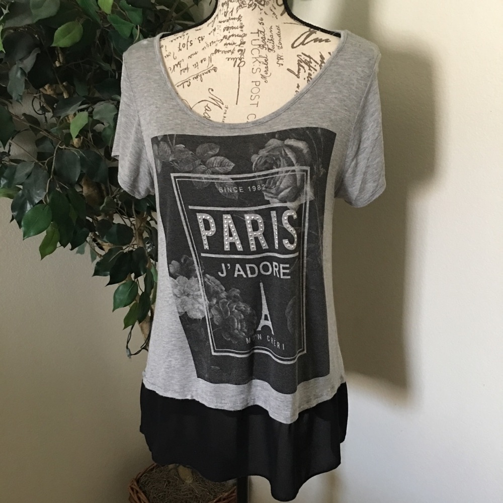 OS Fit Sheer Bottom Tee